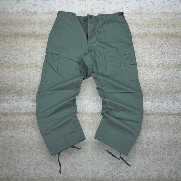 Vintage Military Grade Green Double Knees Tactical Pants Propper Baggy Cargo 90s - Picture 2 of 4